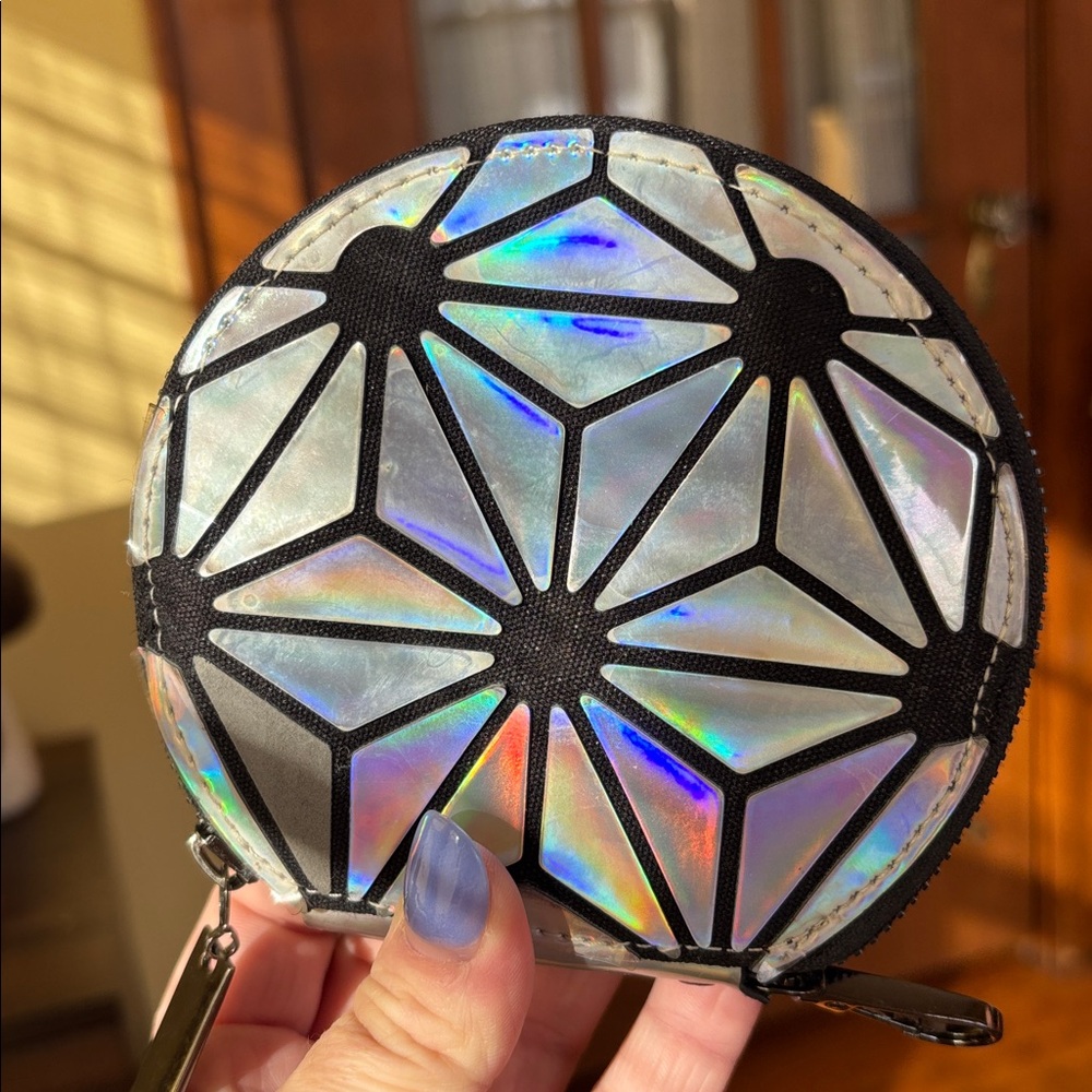 ‼️ SALE ‼️ Castle Co EPCOT Ball Geometric Holographic Coin Purse Wallet - Picture 5 of 8